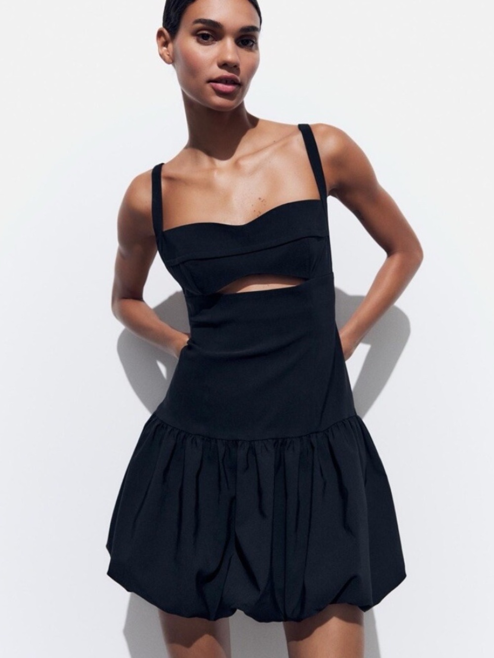 NWT ZARA BALLOON MINI DRESS XS